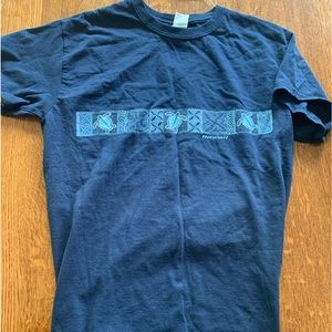 Blue Hawaii tshirt cotton L turtles